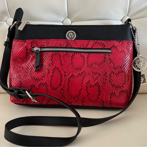 NWT ANNE KLEIN PYTHON SNAKE CROSSBODY BAG PURSE - Picture 10 of 14